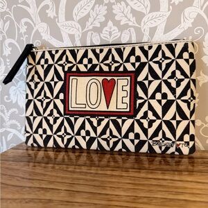 Brighton Love Collection Clutch Canvas w/ Heart Lining NWOT